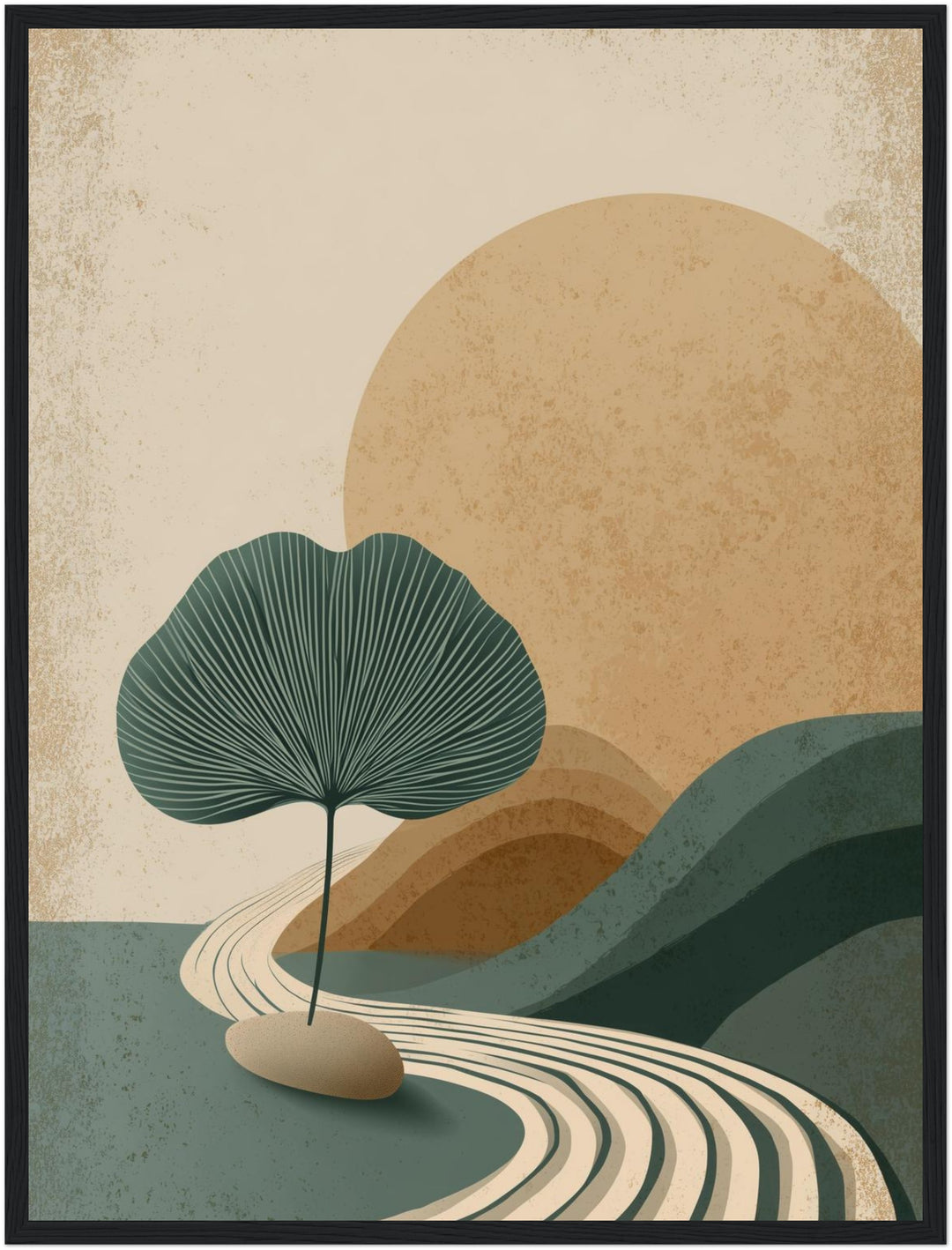 Einsamer Blattbaum Poster Zen – mattes Kunstdruck-Papier – Ansicht 5