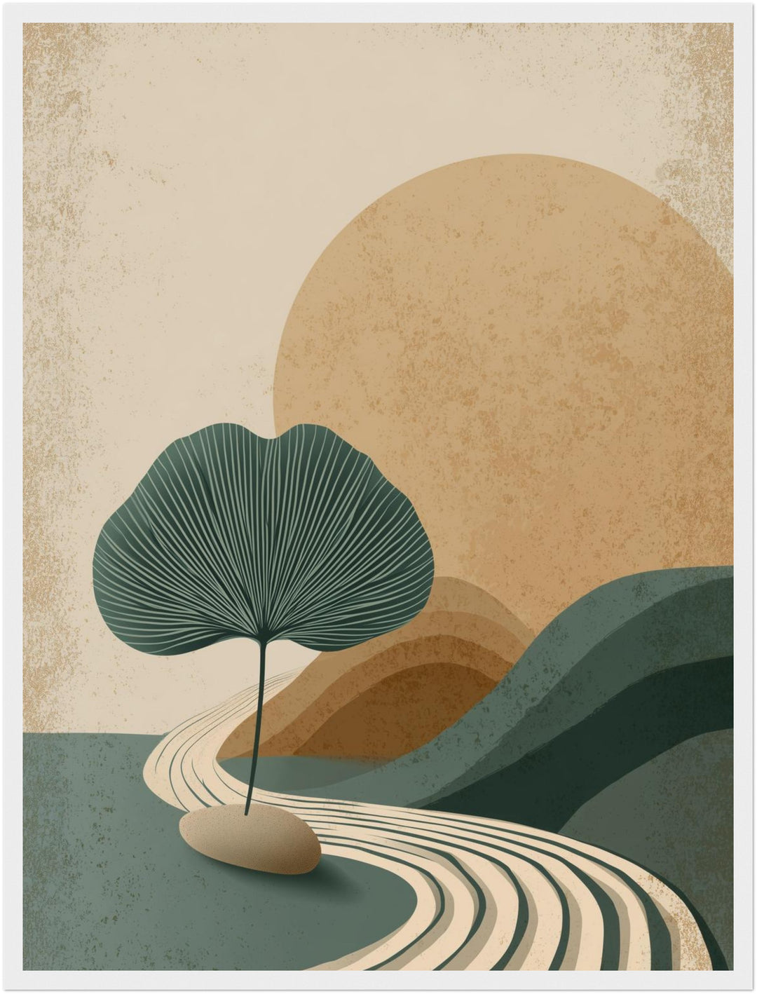 Einsamer Blattbaum Poster Zen – mattes Kunstdruck-Papier – Ansicht 6