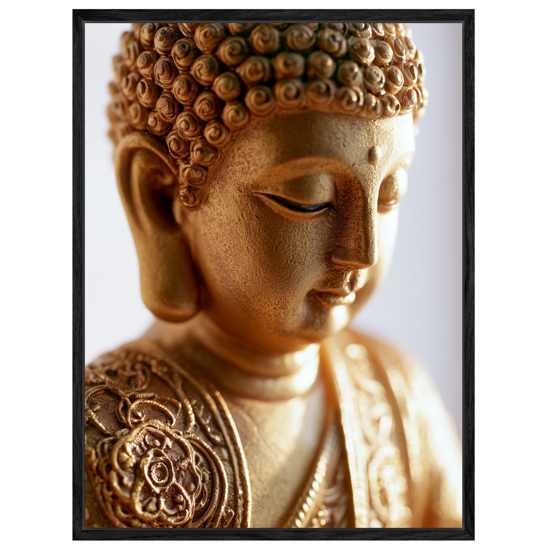 Goldener Buddha in Stille Leinwandbild – Leinwandbild