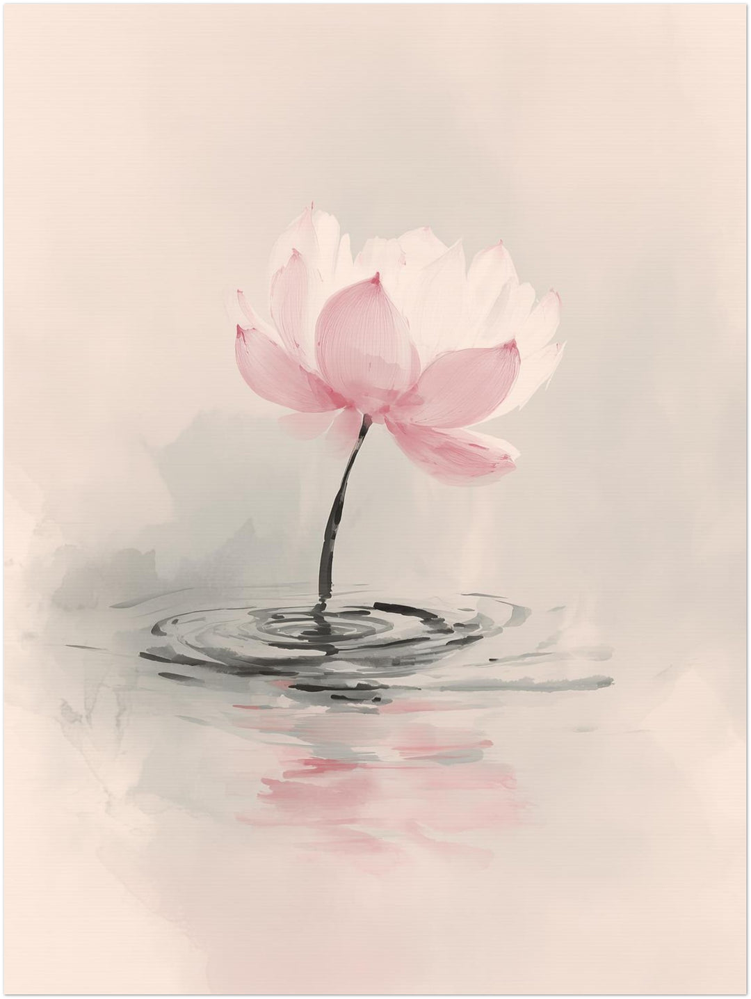 Helle Lotusblume in Rosa Zen – Wandkunst