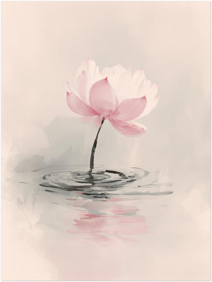 Helle Lotusblume in Rosa Poster