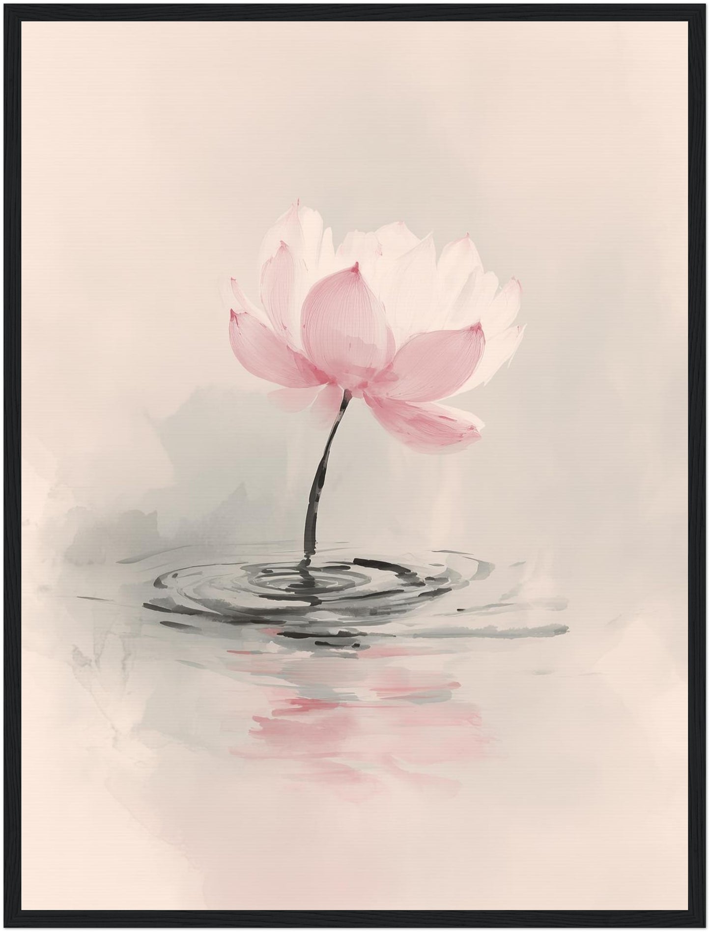 Helle Lotusblume in Rosa Poster