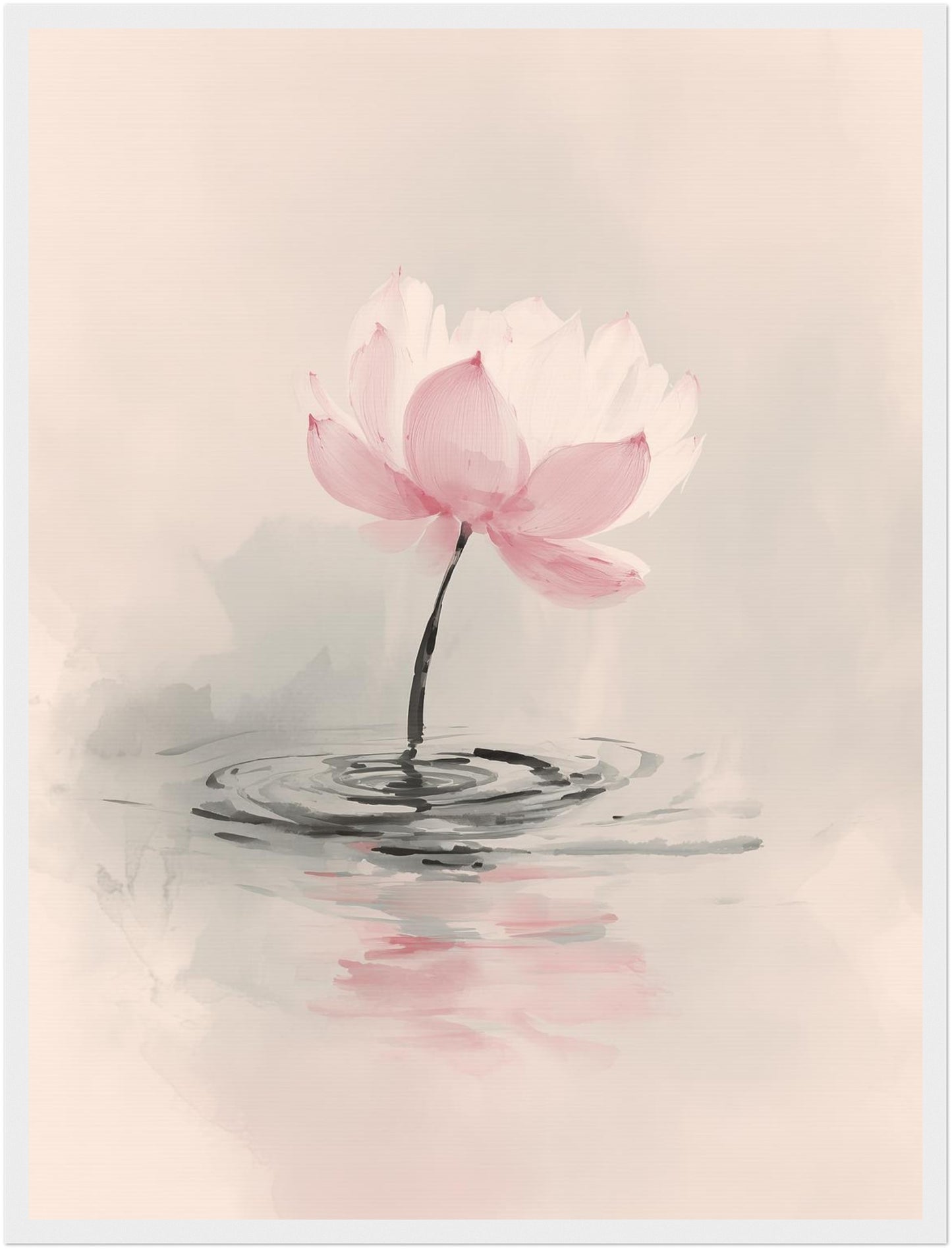 Helle Lotusblume in Rosa Poster