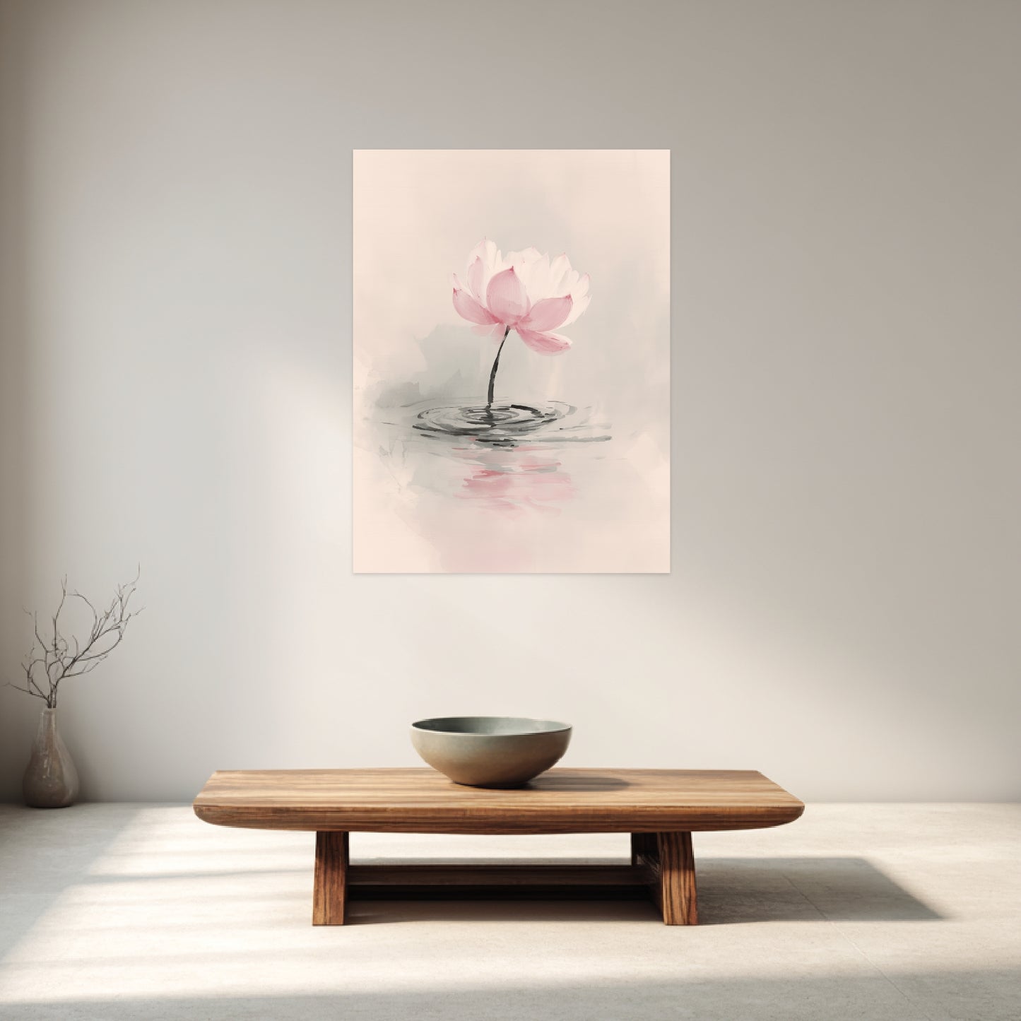 Helle Lotusblume in Rosa Poster