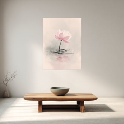 Helle Lotusblume in Rosa Poster