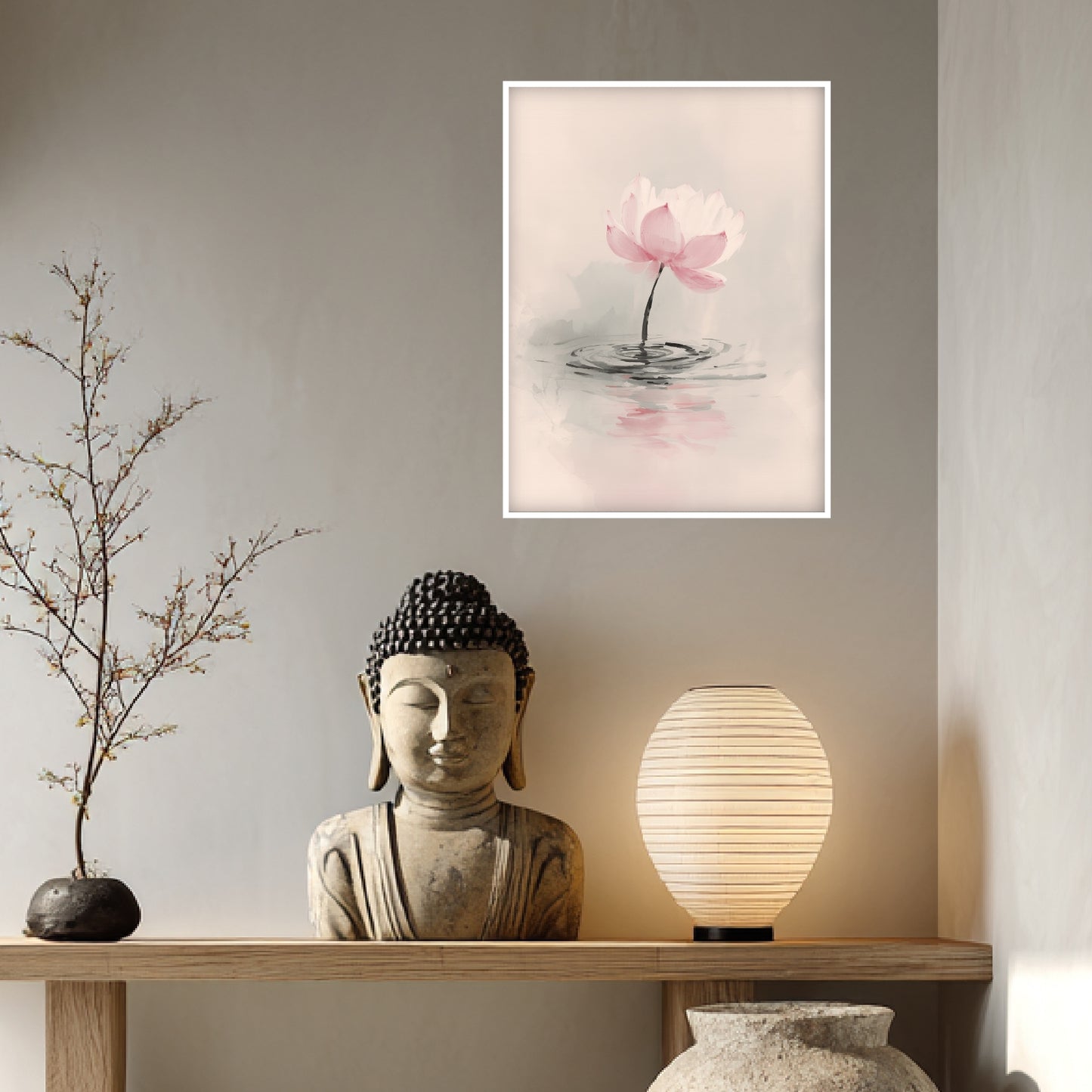 Helle Lotusblume in Rosa Poster