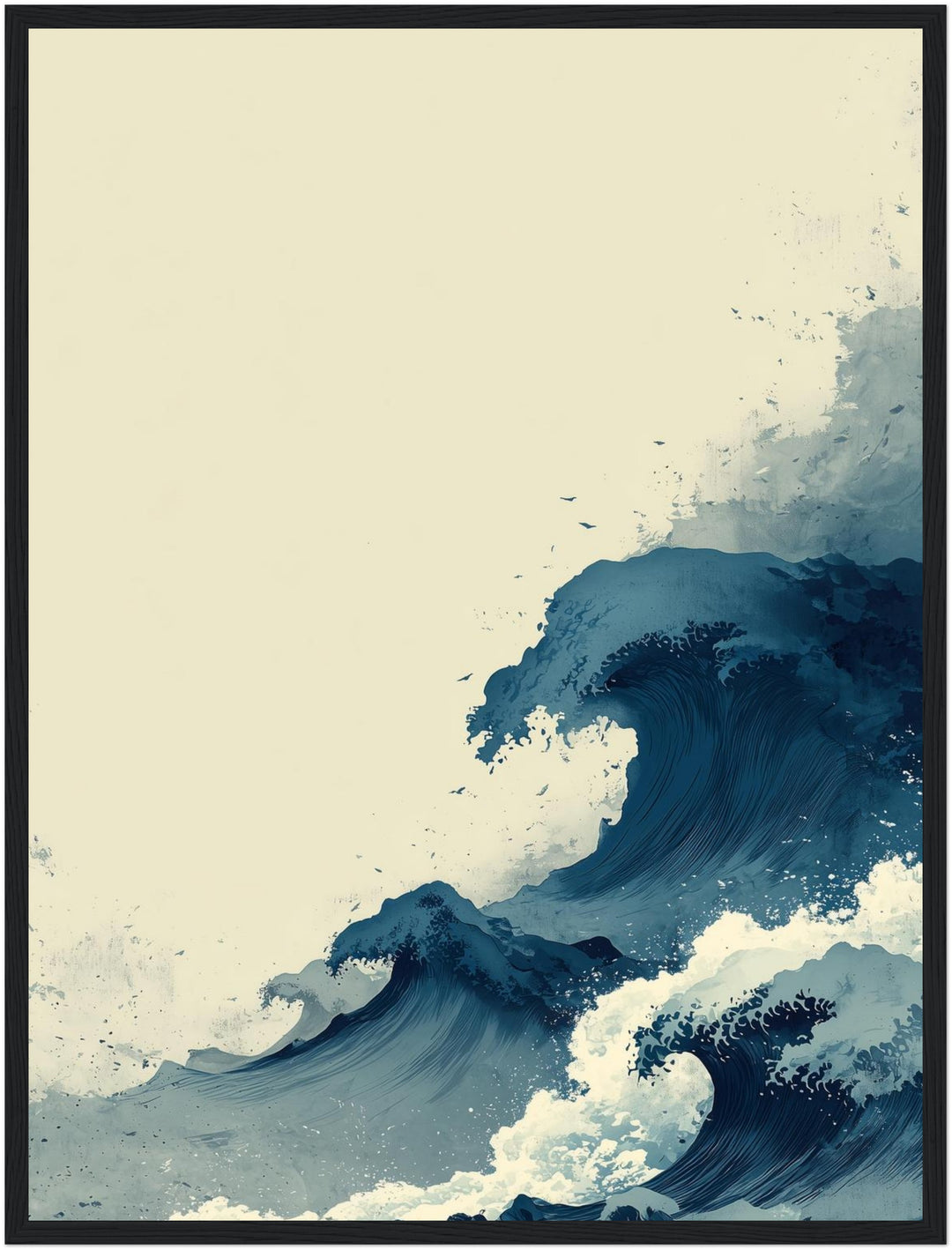 Japanische Welle Tuschezeichnung Poster Zen – mattes Kunstdruck-Papier – Ansicht 5