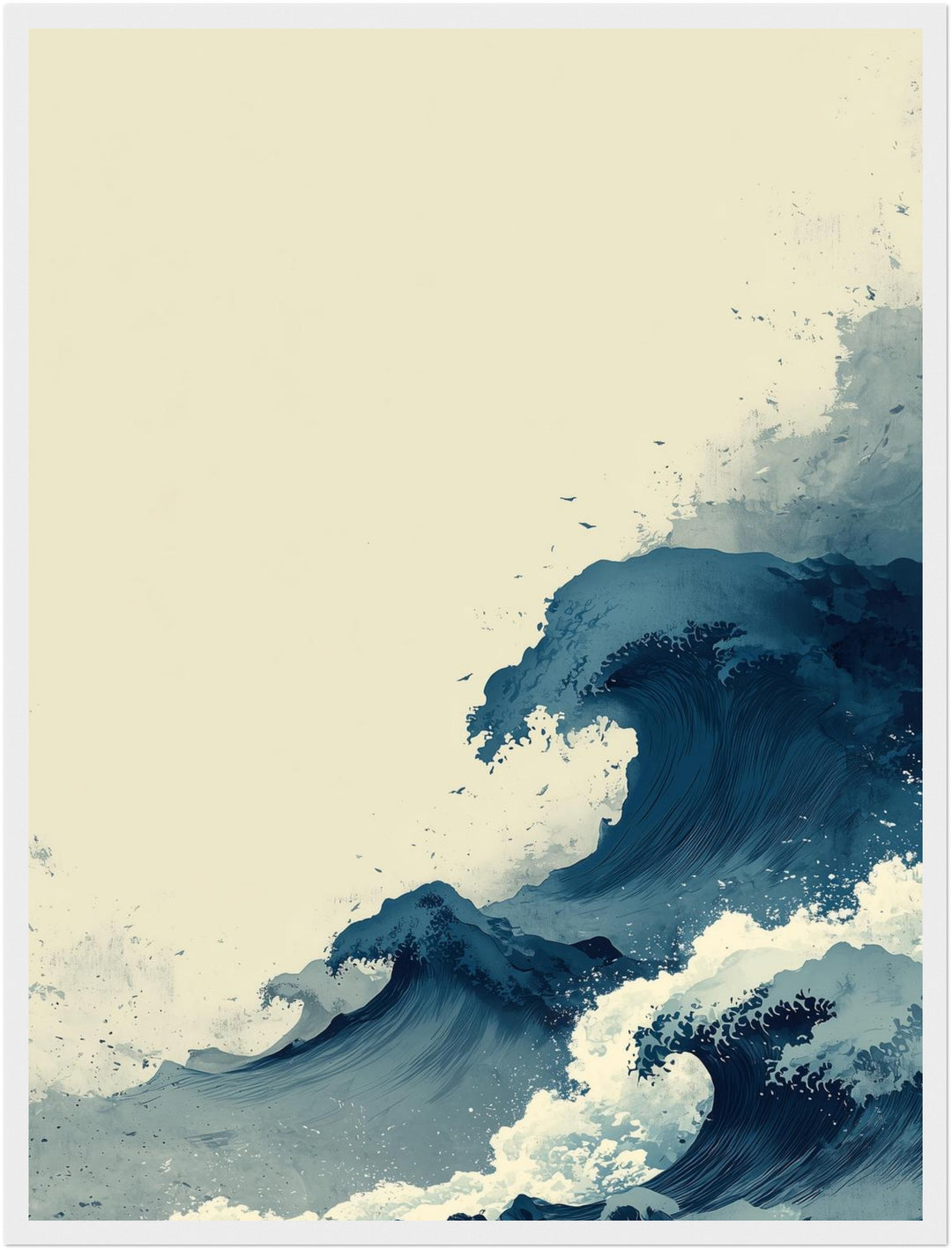 Japanische Welle Tuschezeichnung Poster Zen – mattes Kunstdruck-Papier – Ansicht 6