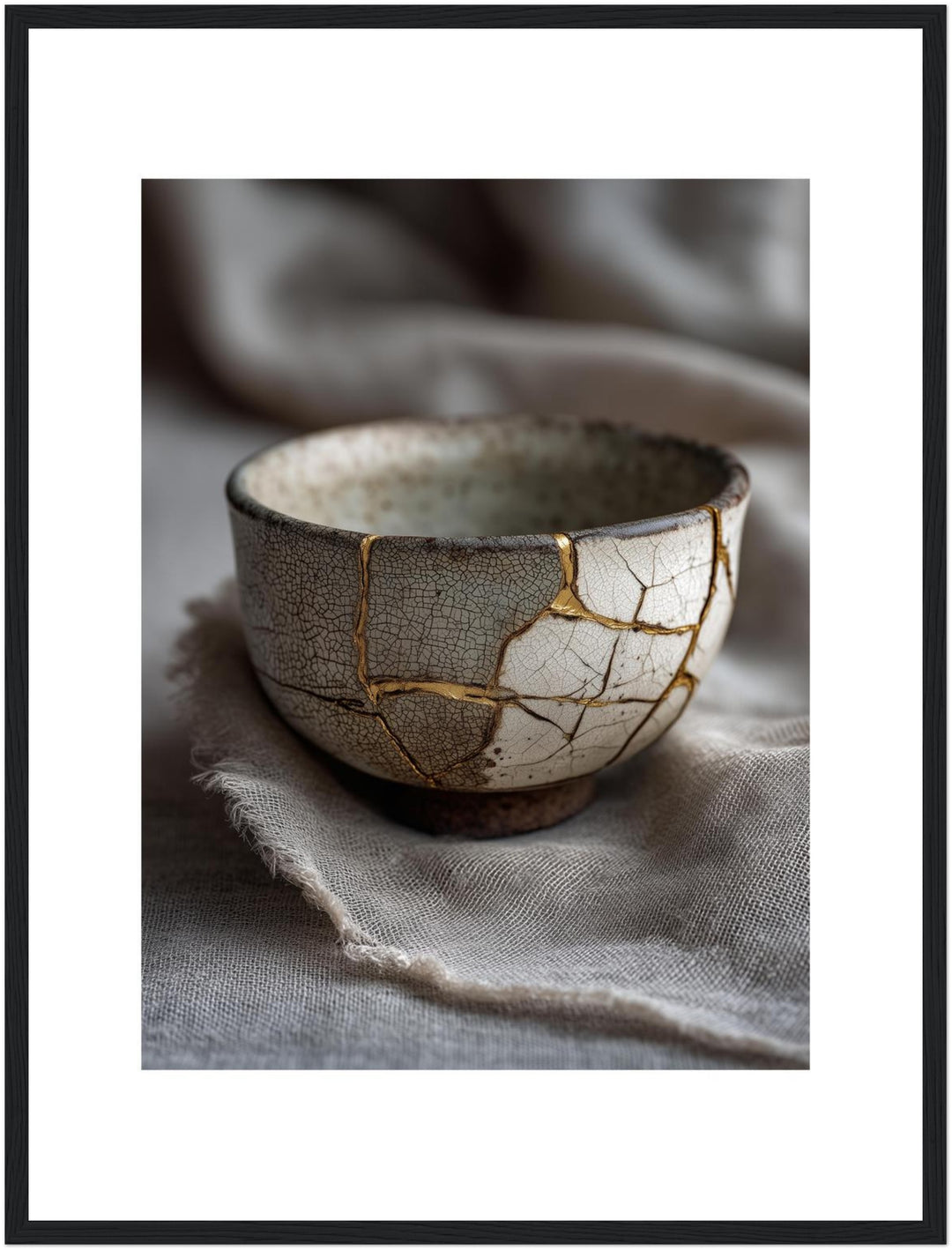 Kintsugi Schale mit Goldnaht Poster Zen – mattes Kunstdruck-Papier – Ansicht 5