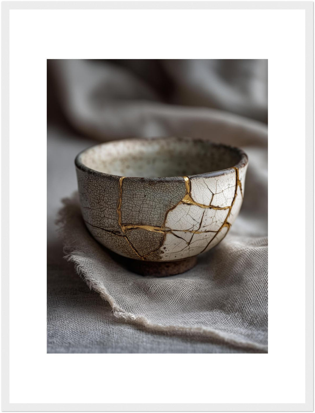 Kintsugi Schale mit Goldnaht Poster Zen – mattes Kunstdruck-Papier – Ansicht 6