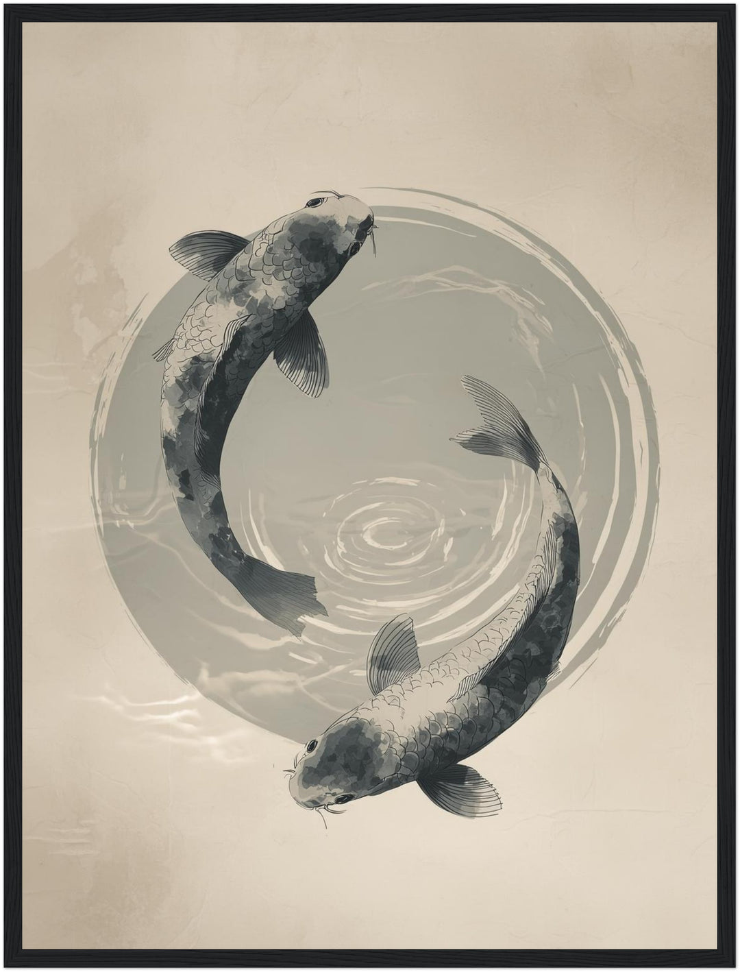 Koi im Kreis Poster Zen – mattes Kunstdruck-Papier – Ansicht 5