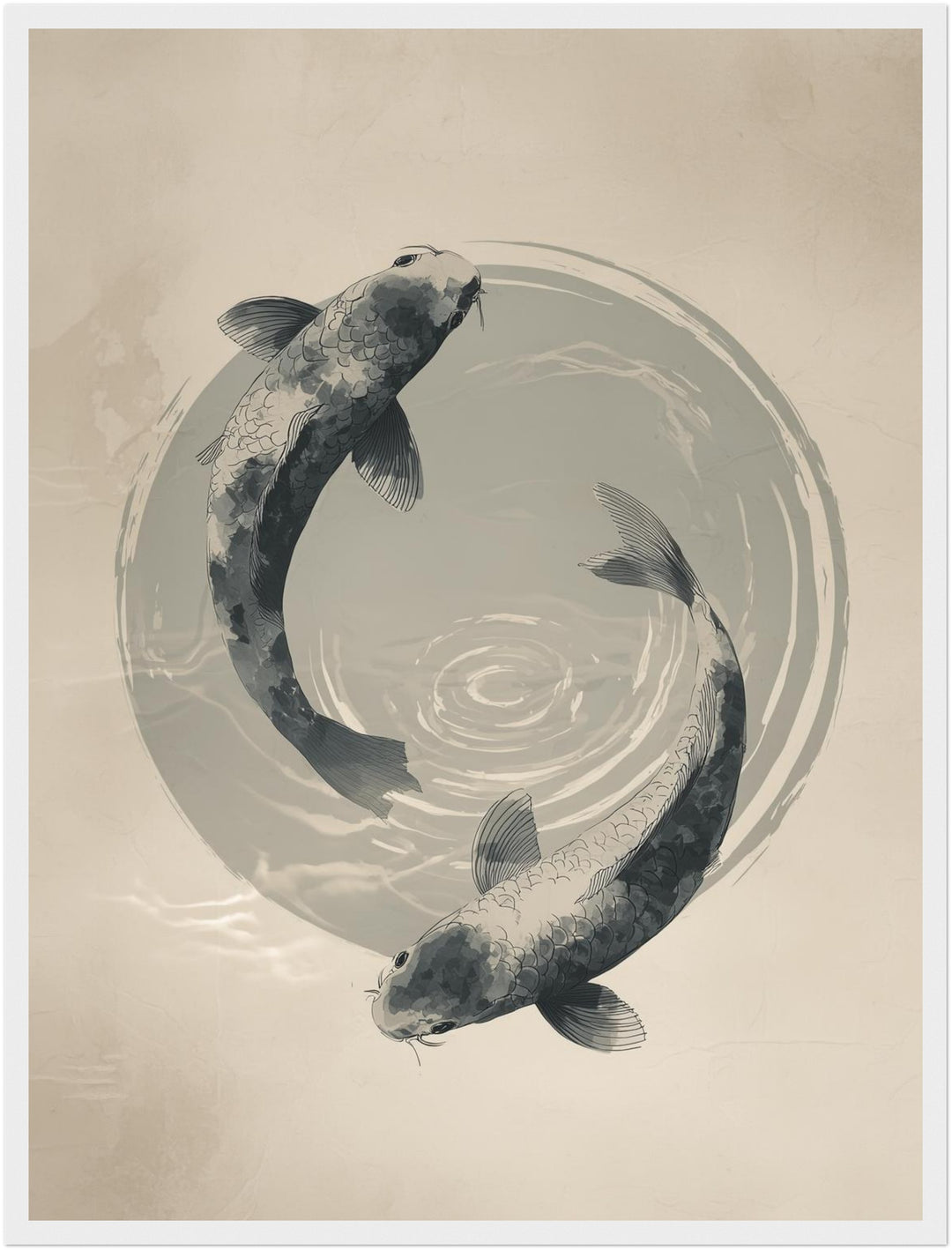 Koi im Kreis Poster Zen – mattes Kunstdruck-Papier – Ansicht 6