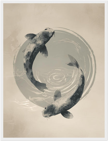 Koi im Kreis Poster