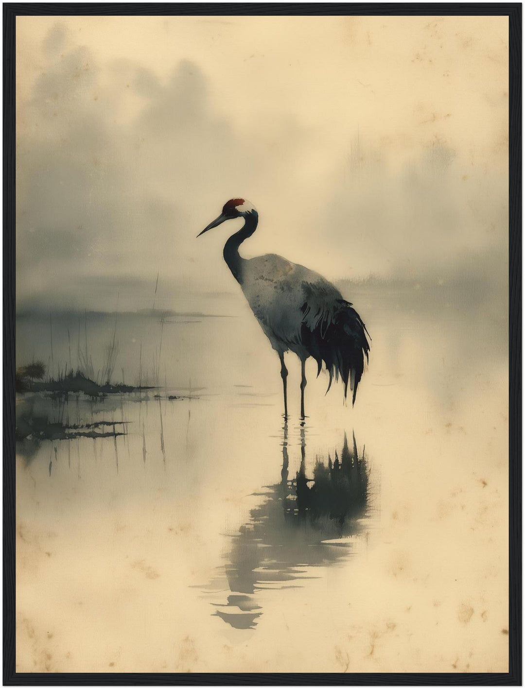 Kranich im Nebel Poster Zen – mattes Kunstdruck-Papier – Ansicht 5