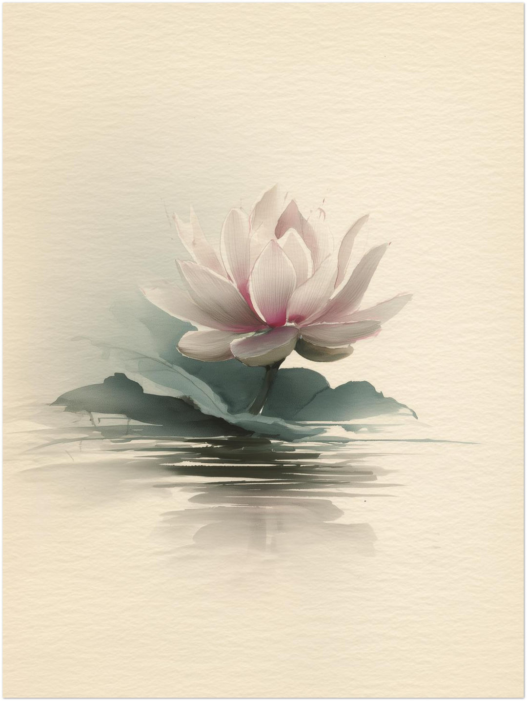 Lotusblüte auf Wasser Zen – Wandkunst