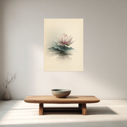 Lotusblüte auf Wasser Poster