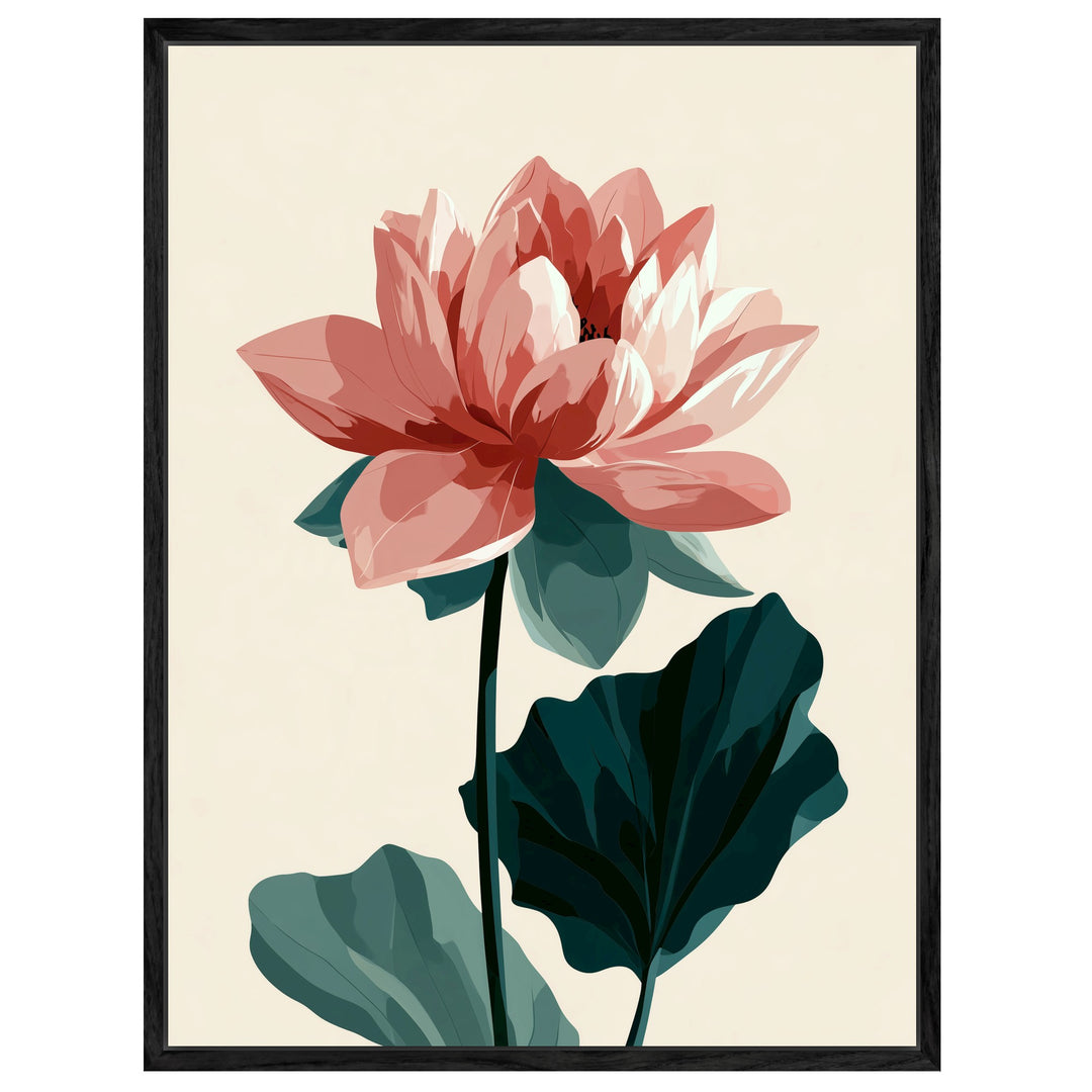 Lotusblüte in rosa Leinwandbild – Leinwandbild