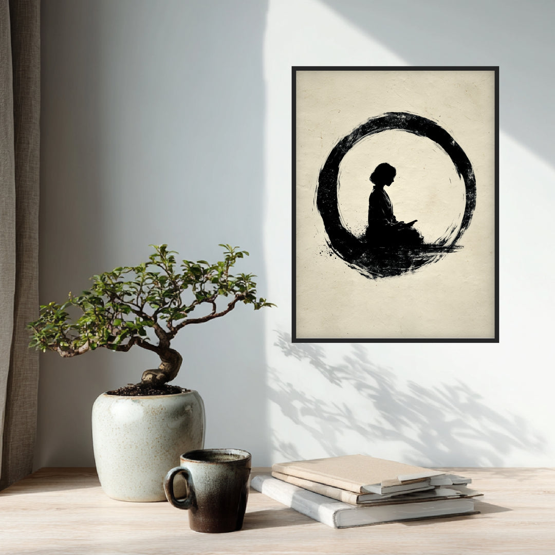 Mädchen im Kreis Poster Zen – mattes Kunstdruck-Papier – Ansicht 3