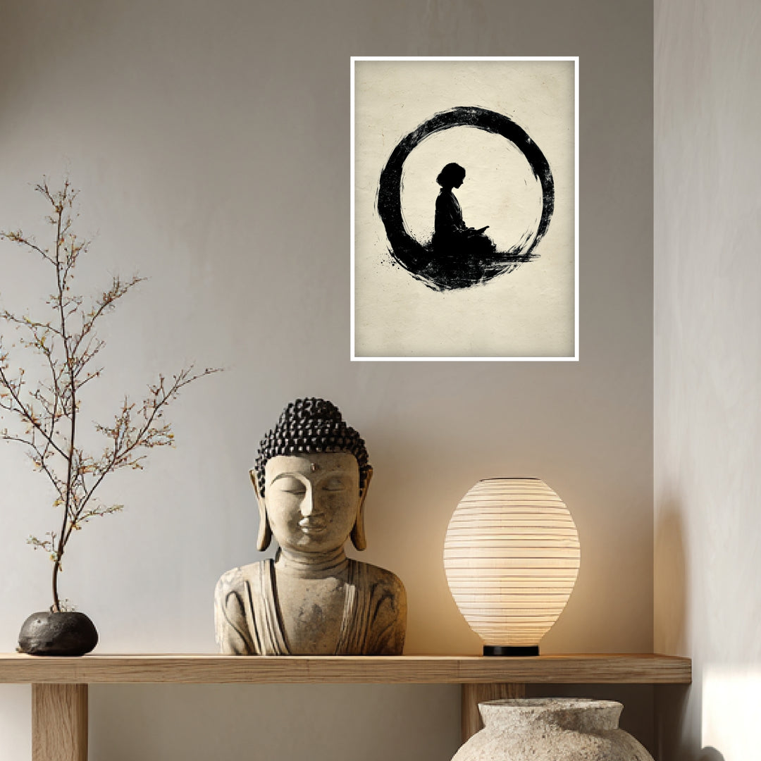 Mädchen im Kreis Poster Zen – mattes Kunstdruck-Papier – Ansicht 4