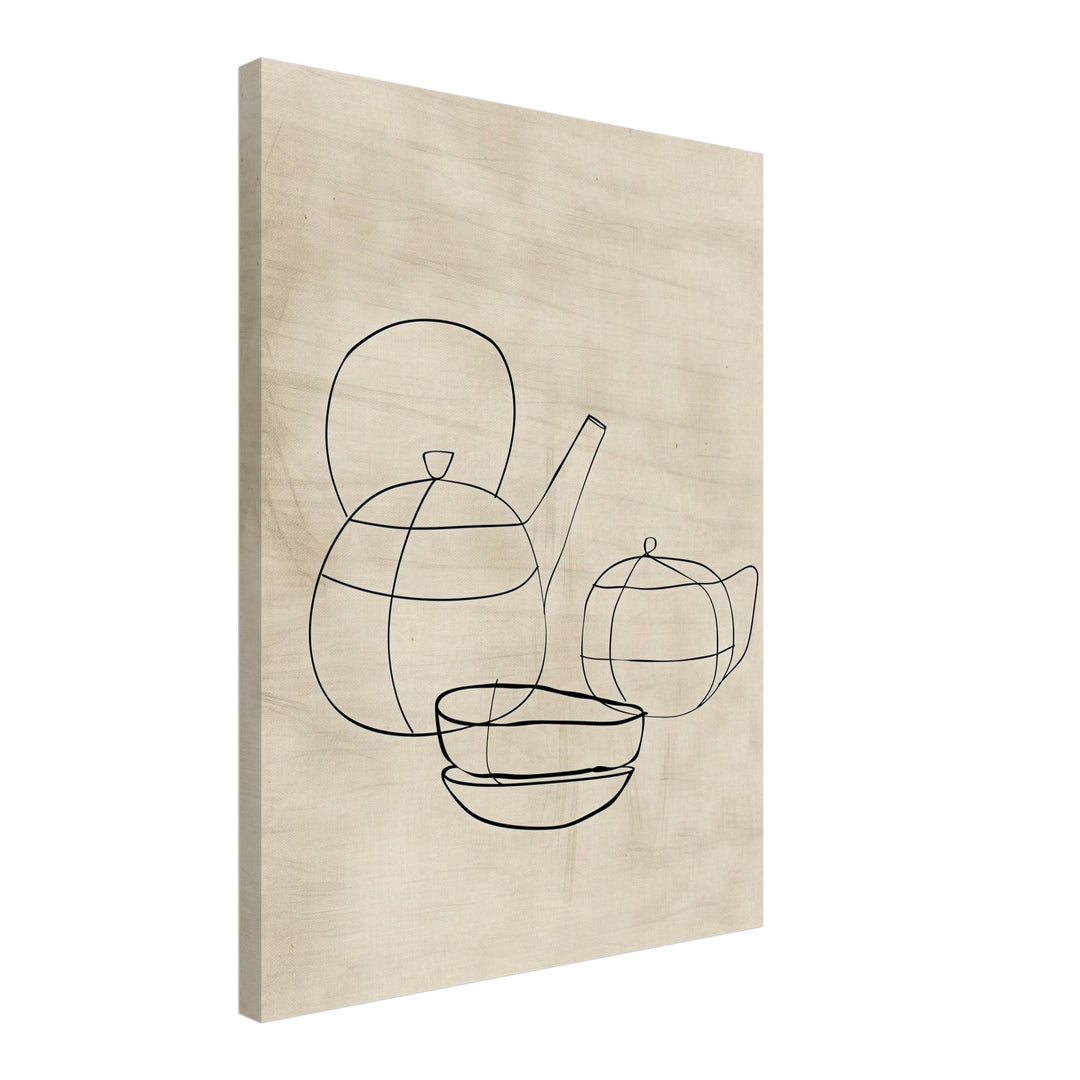 Zen Teeritual Leinwand Zen – Leinwand auf Holzrahmen – Ansicht 2