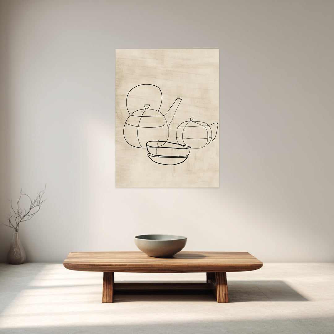 Zen Teeritual Leinwand Zen – Leinwand auf Holzrahmen – Ansicht 3