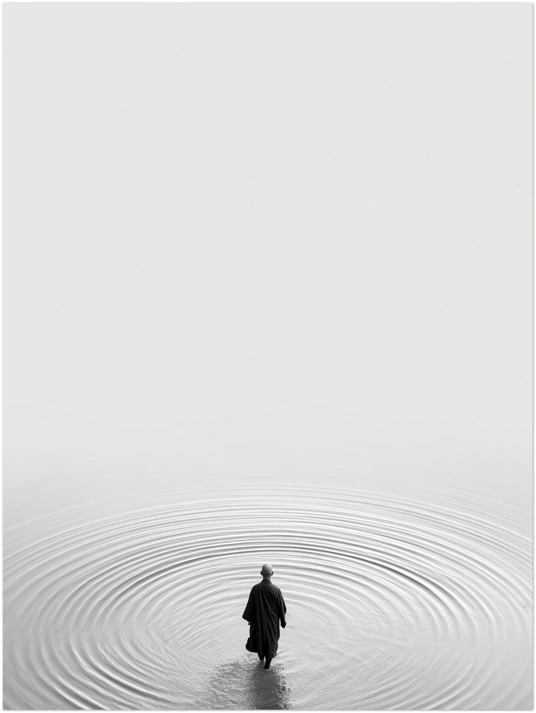 Mönch im Wasser Zen – Wandkunst