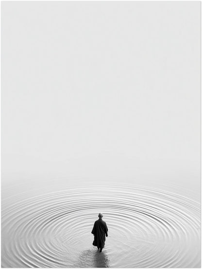 Moench im Wasser Poster