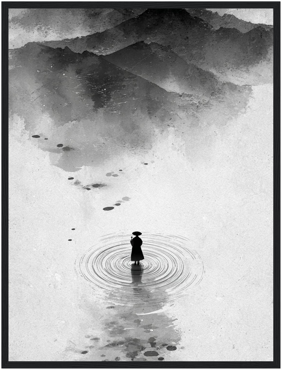 Mönch im Wasser Poster Zen – mattes Kunstdruck-Papier – Ansicht 5