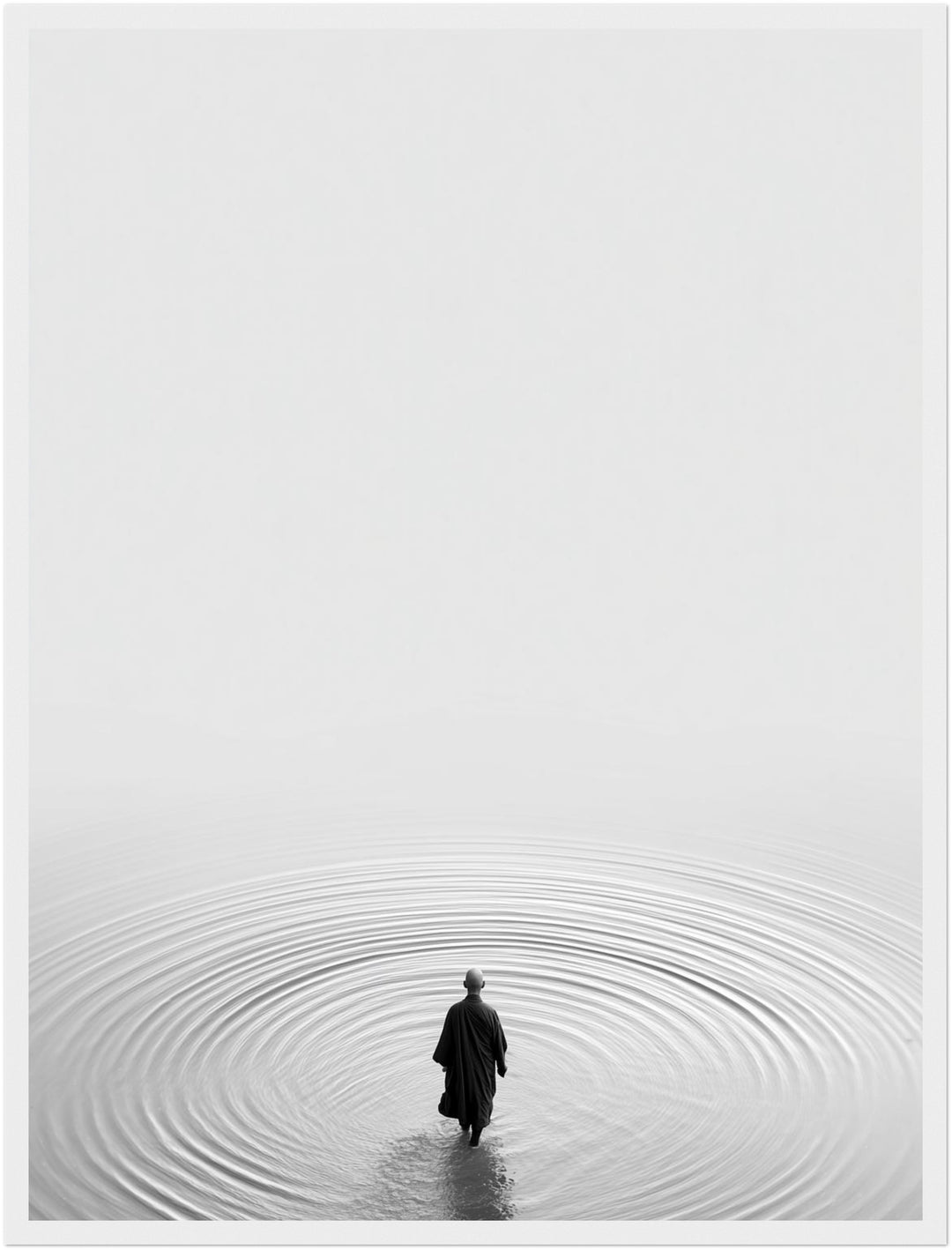 Mönch im Wasser Poster Zen – mattes Kunstdruck-Papier – Ansicht 5