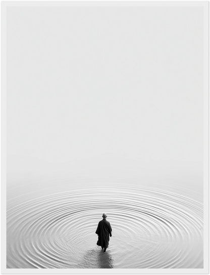 Moench im Wasser Poster