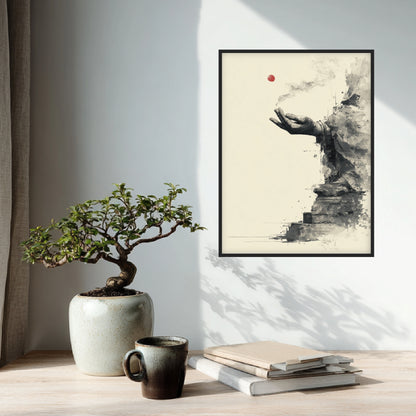 Offene Hand Rauch Poster