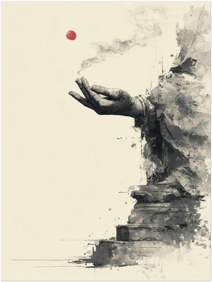 Offene Hand Rauch Poster