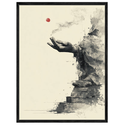 Offene Hand Rauch Leinwandbild