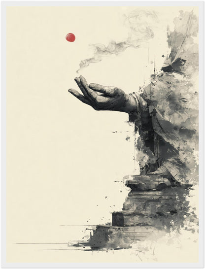 Offene Hand Rauch Poster