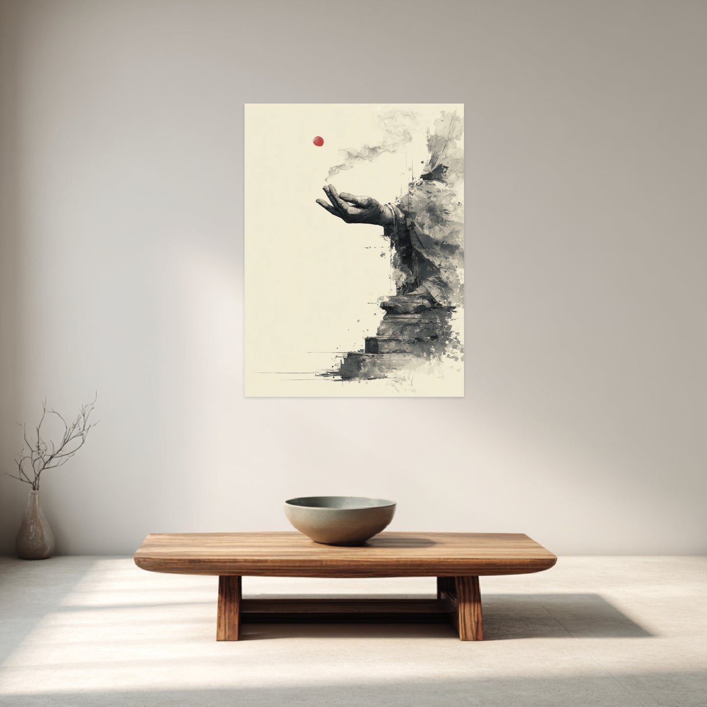 Offene Hand Rauch Poster