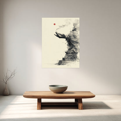 Offene Hand Rauch Poster