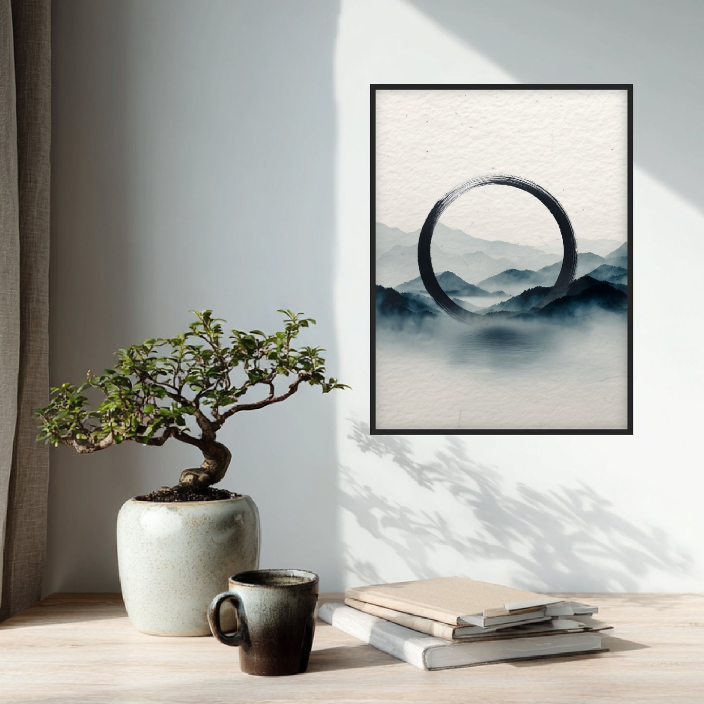 Schwarzer Kreis Nebel Poster