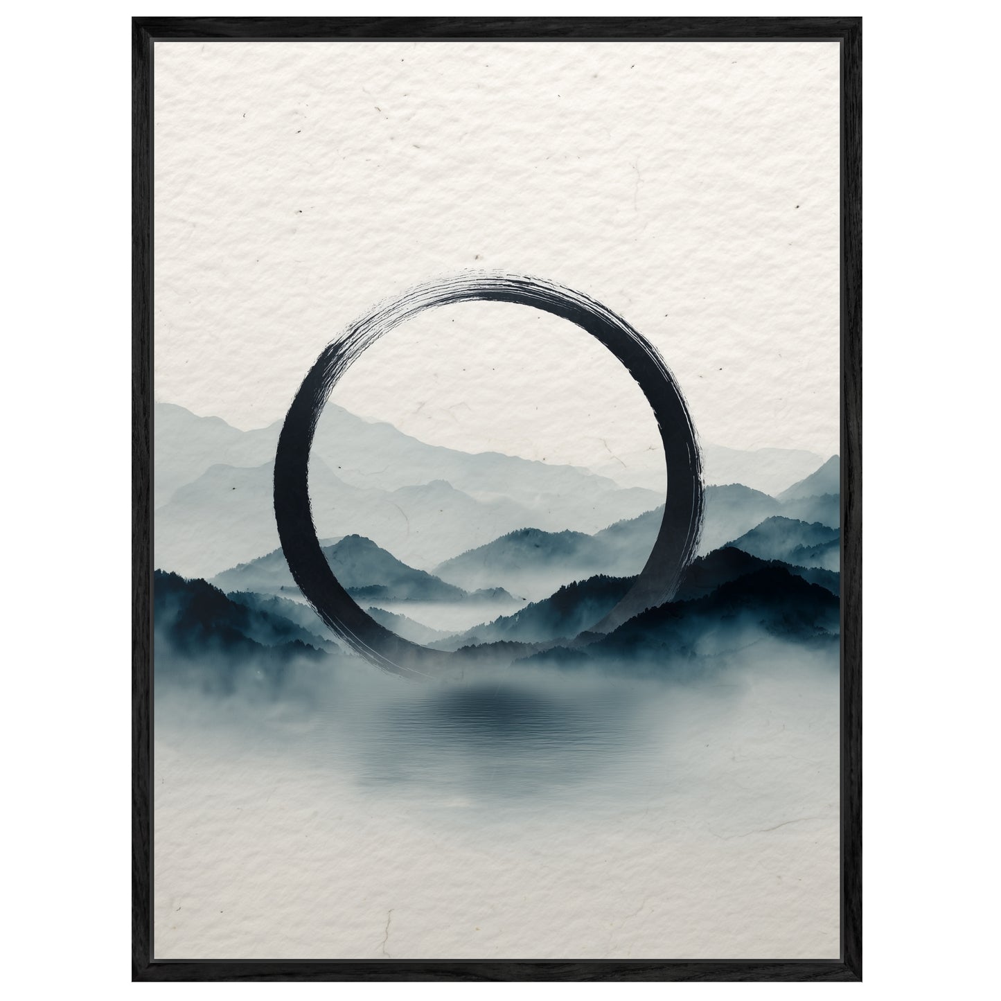 Schwarzer Kreis Nebel Leinwandbild