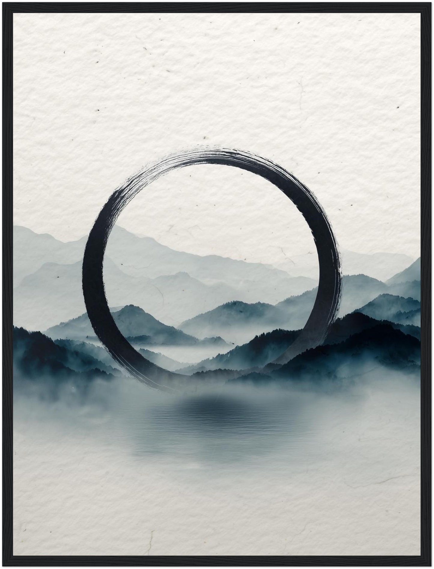 Schwarzer Kreis Nebel Poster