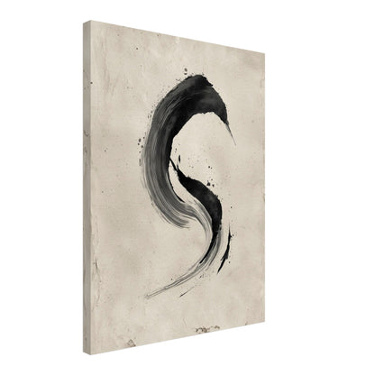 Schwarzer Pinselbogen Leinwandbild