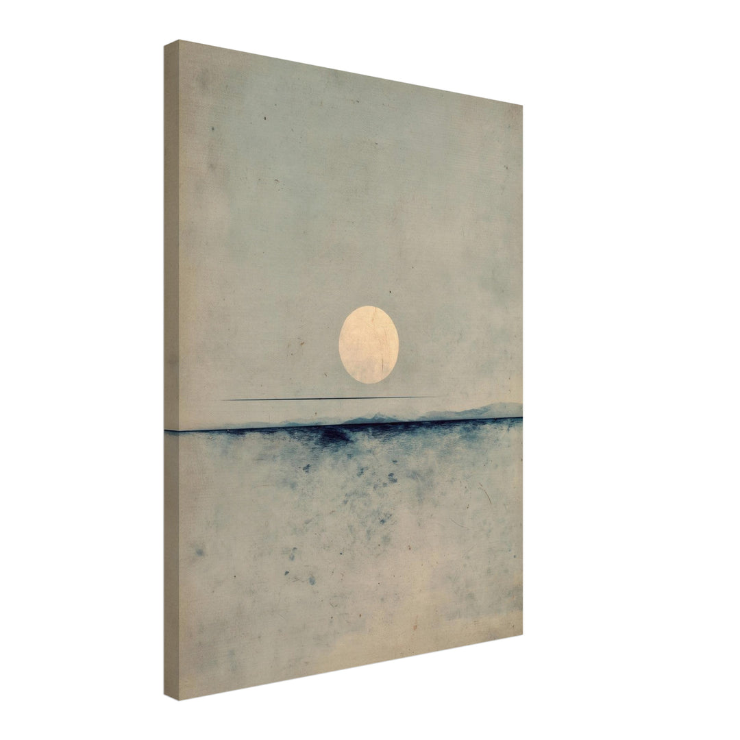 Vollmond über dem Meer Leinwandbild Zen – Leinwand auf Holzrahmen – Ansicht 2