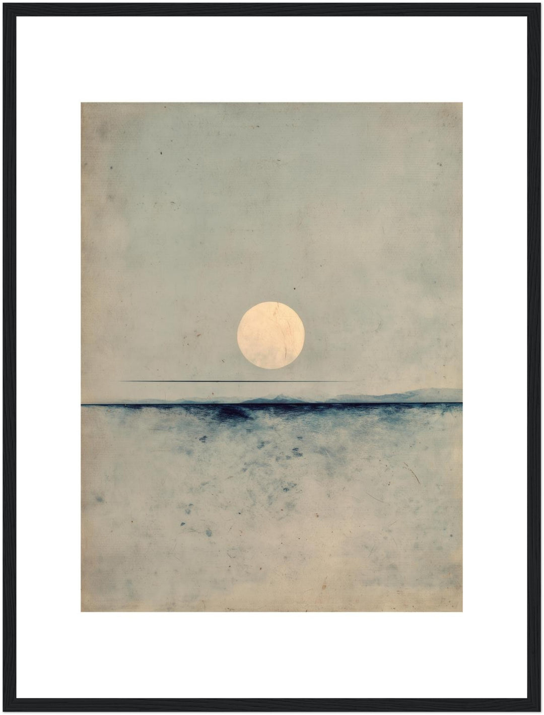 Vollmond über dem Meer Poster Zen – mattes Kunstdruck-Papier – Ansicht 5