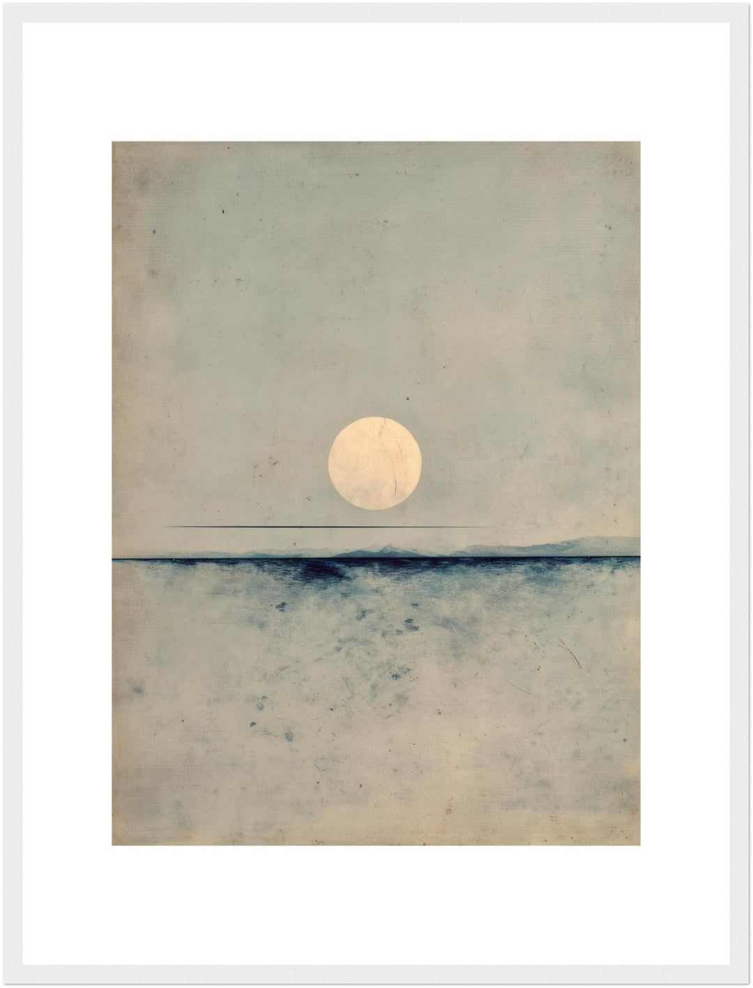 Vollmond über dem Meer Poster Zen – mattes Kunstdruck-Papier – Ansicht 6