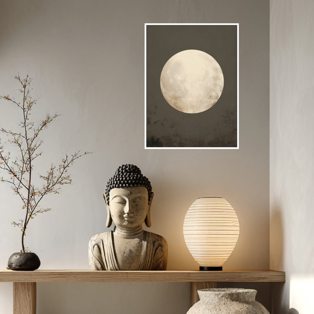 Vollmond Poster Zen – mattes Kunstdruck-Papier – Ansicht 4