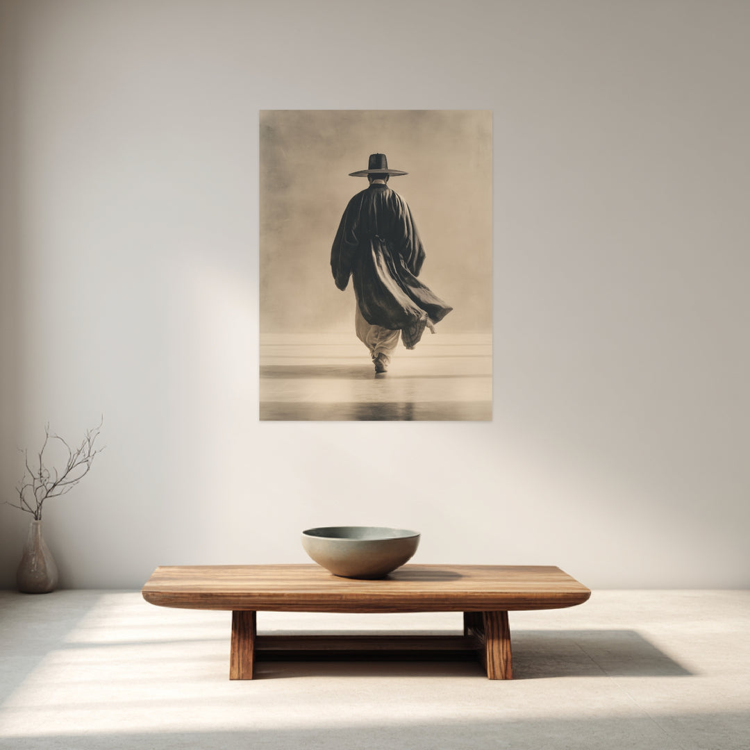 Wanderer im Licht Leinwandbild Zen – Leinwand auf Holzrahmen – Ansicht 3