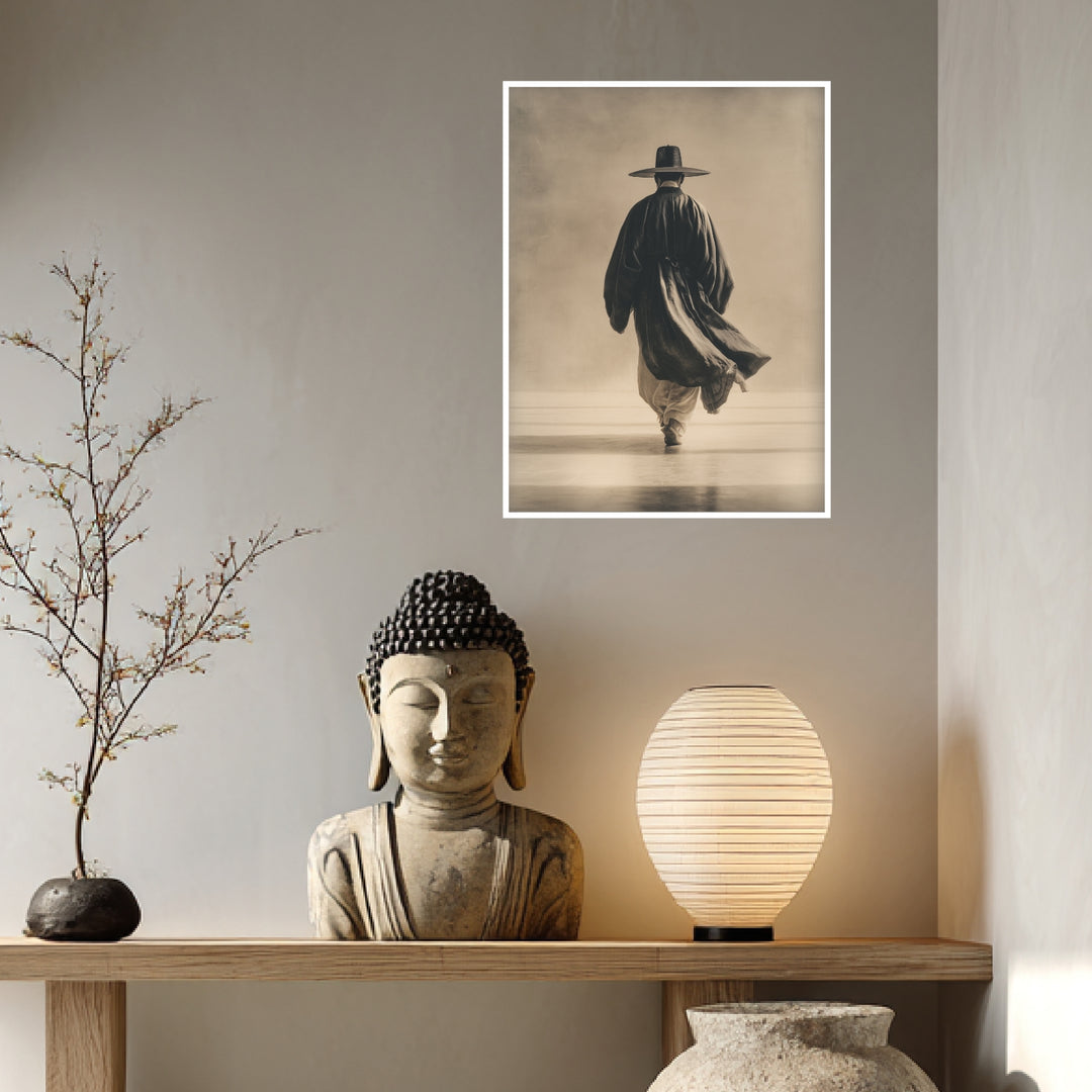 Wanderer im Licht Poster Zen – mattes Kunstdruck-Papier – Ansicht 3