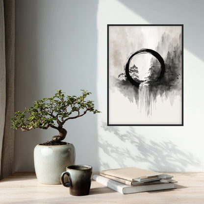 Wasserfall im Enso Poster