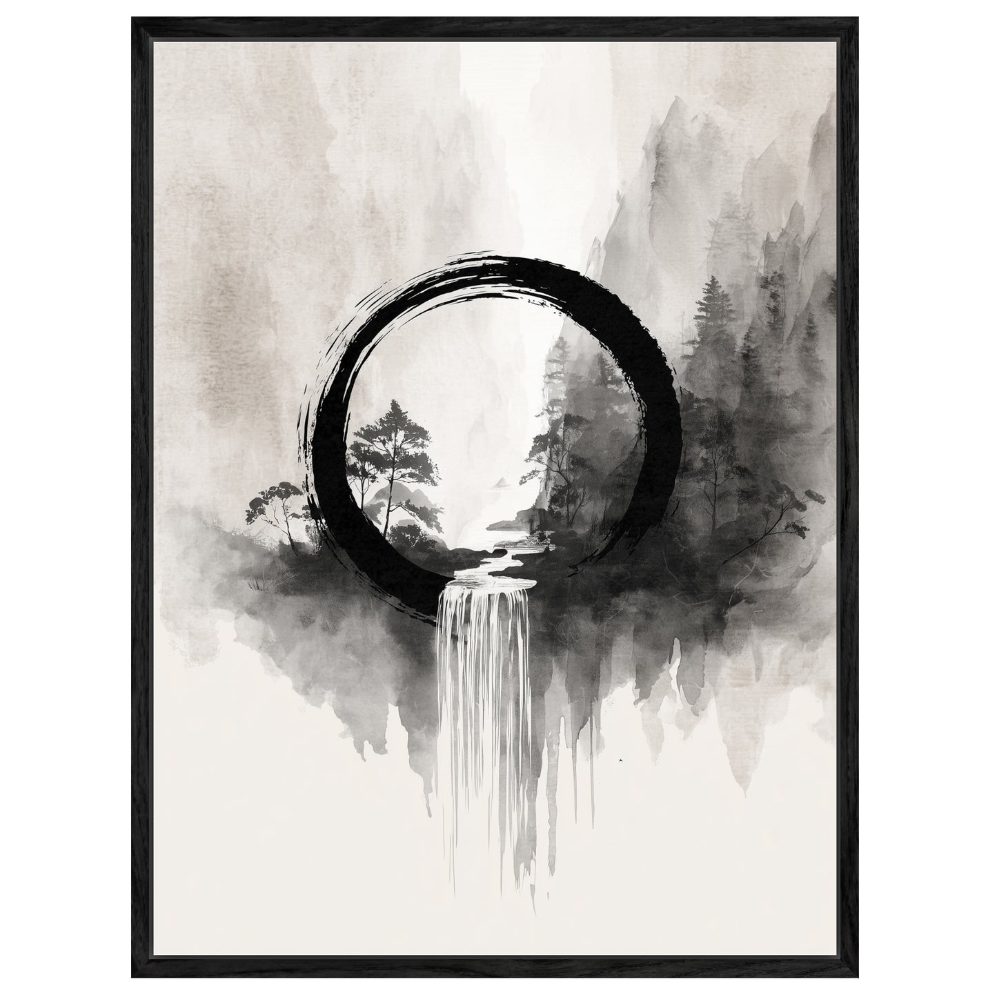 Wasserfall im Enso Leinwandbild