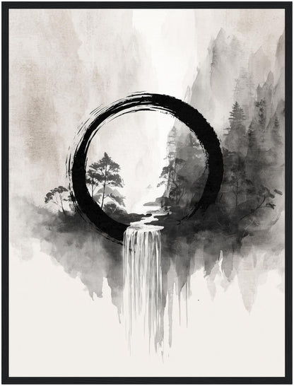 Wasserfall im Enso Poster