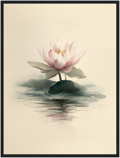 Zarte Lotusblüte im Wasser Poster